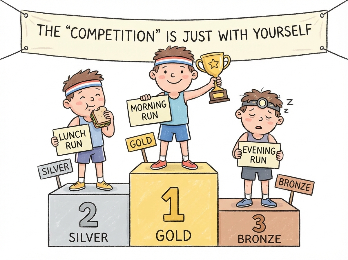 The pressure of competitive running that recreational runners don't need