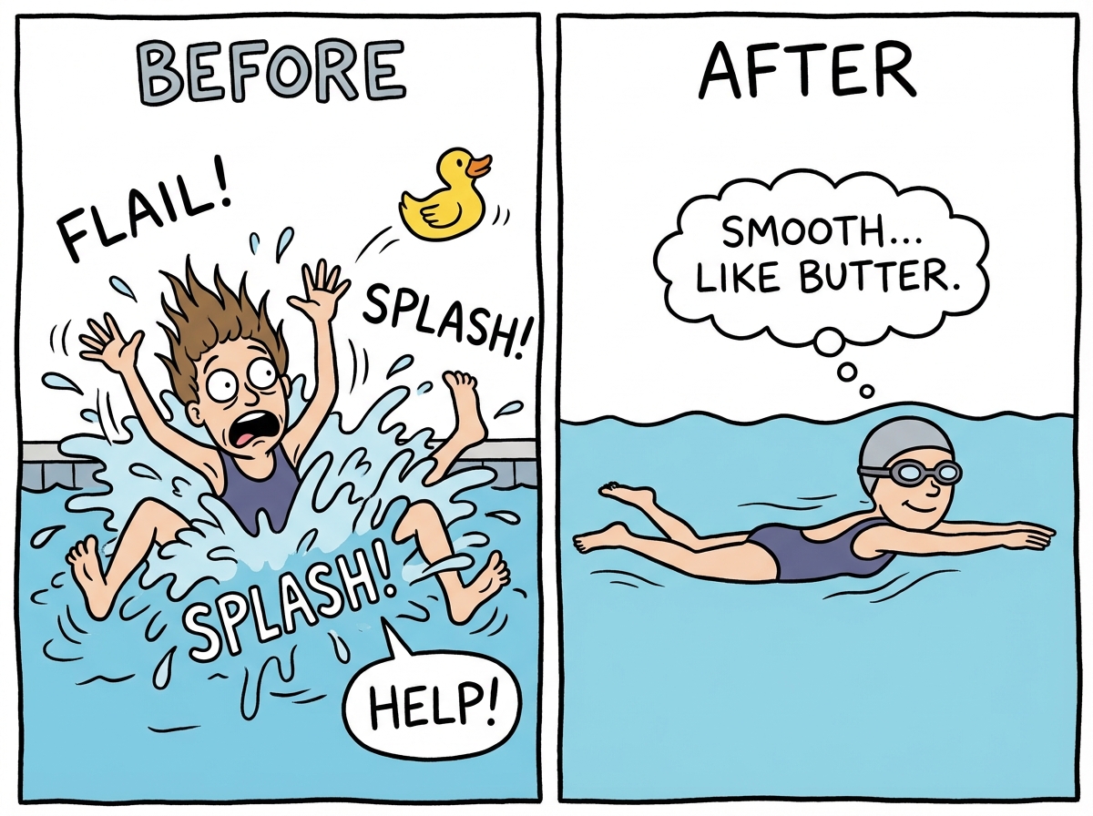 Improving swimming technique with proper form